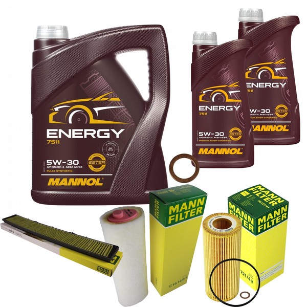 Inspektionspaket 7L Energy 5W-30 FüR Bmw X3 E83 3.0D 3Er Touring E46 330D 330Xd-image