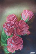 Bead Embroidery Kit DIY Craft Kit Stamped Bead Needlepoint Beaded Roses tk-049