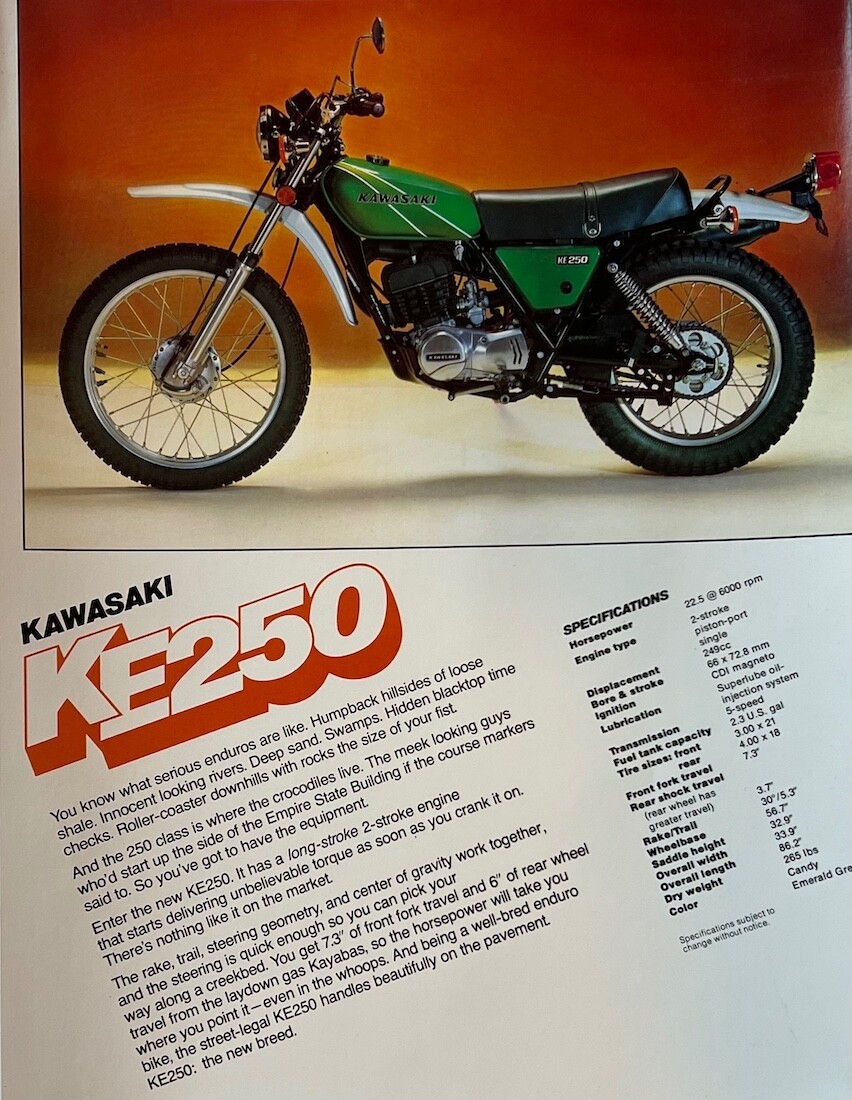 1977 Kawasaki Dual-Purpose brochure-poster 22