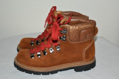 Vintage Sears 70'S WOMENS 6 1/2 B brown LEATHER Mountains Hiking