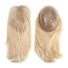14" 16" Injected Full Thin Skin Base Human Hair Toppers for Women