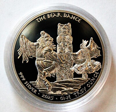 #ad 2025 OGLALA LAKOTA SIOUX NATION AMERICA THE BEAR DANCE PROOF COIN BU $132.00