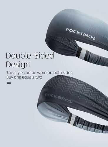 RockBros Swoosh Stirnband Schweißband Haarband Eis Seide Tennis Training Sport Laufen - Bild 8 von 17