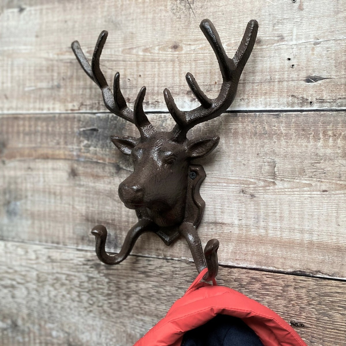 Spike Antler Coat Hook Antler Coat Rack With Deer Head Rustic Wall