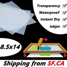 8.5" x 14" Premium Waterproof Inkjet Milky Transparency Film Paper 75 sheets