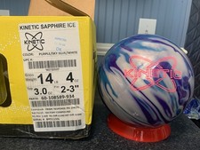 14# NIB 1st Quality Track Kinetic Sapphire Ice Bowling Ball 2-3 Pin 3 Top
