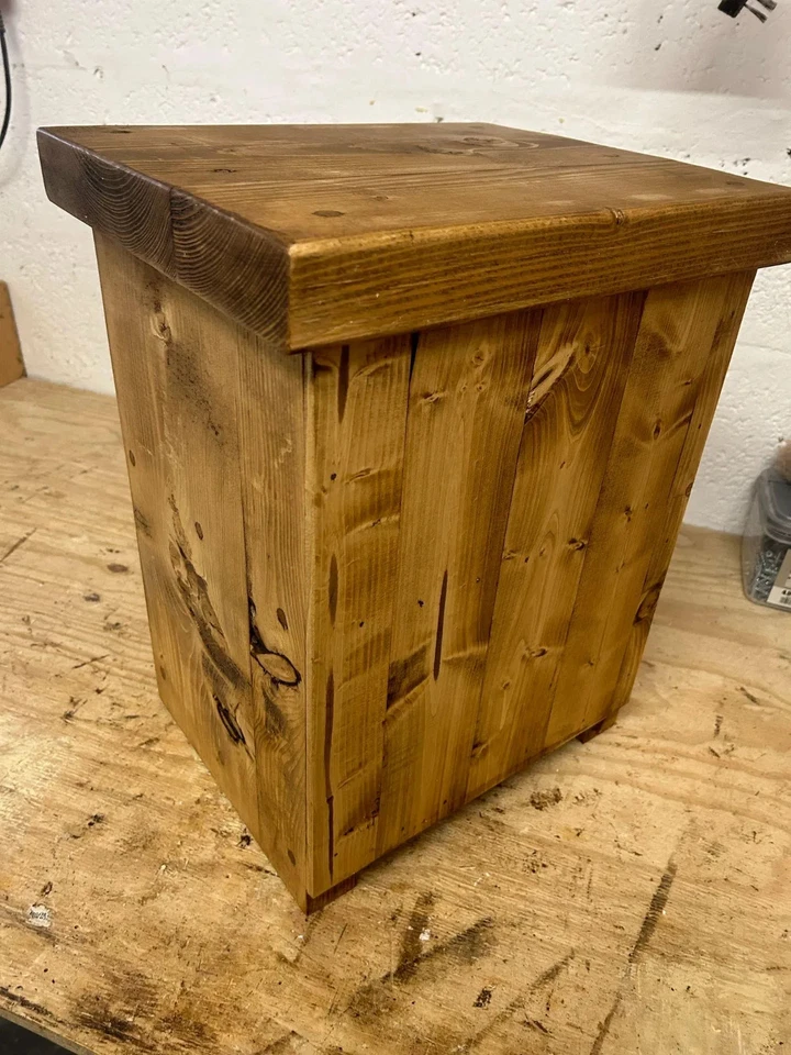 Pair of Handmade Solid Wood Bedside Cabinet with Draws X 2 - Image 4 of 4