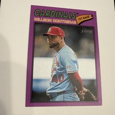 2026 Topps Heritage Willson Contreras- Purple Border #156