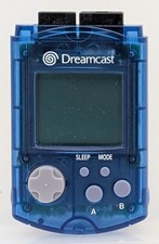 Authentic Sega Dreamcast VMU Translucent Blue OEM Tested Working HTF