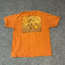 Mossy Oak T-Shirt Mens Size L Orange Gamekeeper Labrador Dog Graphic Outdoor Tee