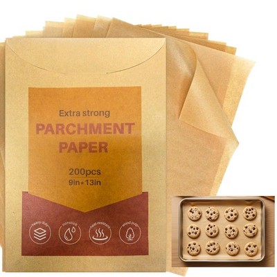 120 PCS 9x13 Inch Unbleached Precut NonStick Parchment Paper Baking Sheets