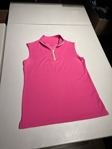 Tailored Sportsman Top Womens Medium Pink 1/4 Zip IceFil Riding Equestrian Shirt