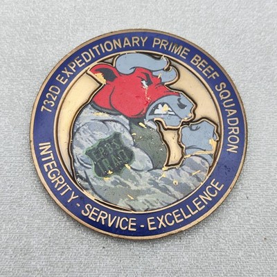 732d Expeditionary Prime Beef Squadron IRAQ Challenge Coin