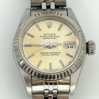 Rolex Datejust Steel & 18k White Gold Bezel Jubilee 26mm Automatic Watch 69174