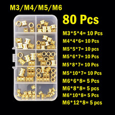 M2-M6 Brass Heat Insert Nuts - Knurled Thread for 3D Printer UK