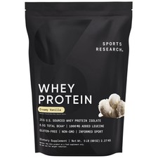 Whey Protein Isolate Powder Vanilla Lean Muscle & Workout Recovery - 5lb 63 Serv 16.99 per gallon