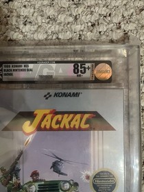 Jackal NES VGA Gold Graded 85+ Black Nintendo Seal Factory Sealed Konami Rare