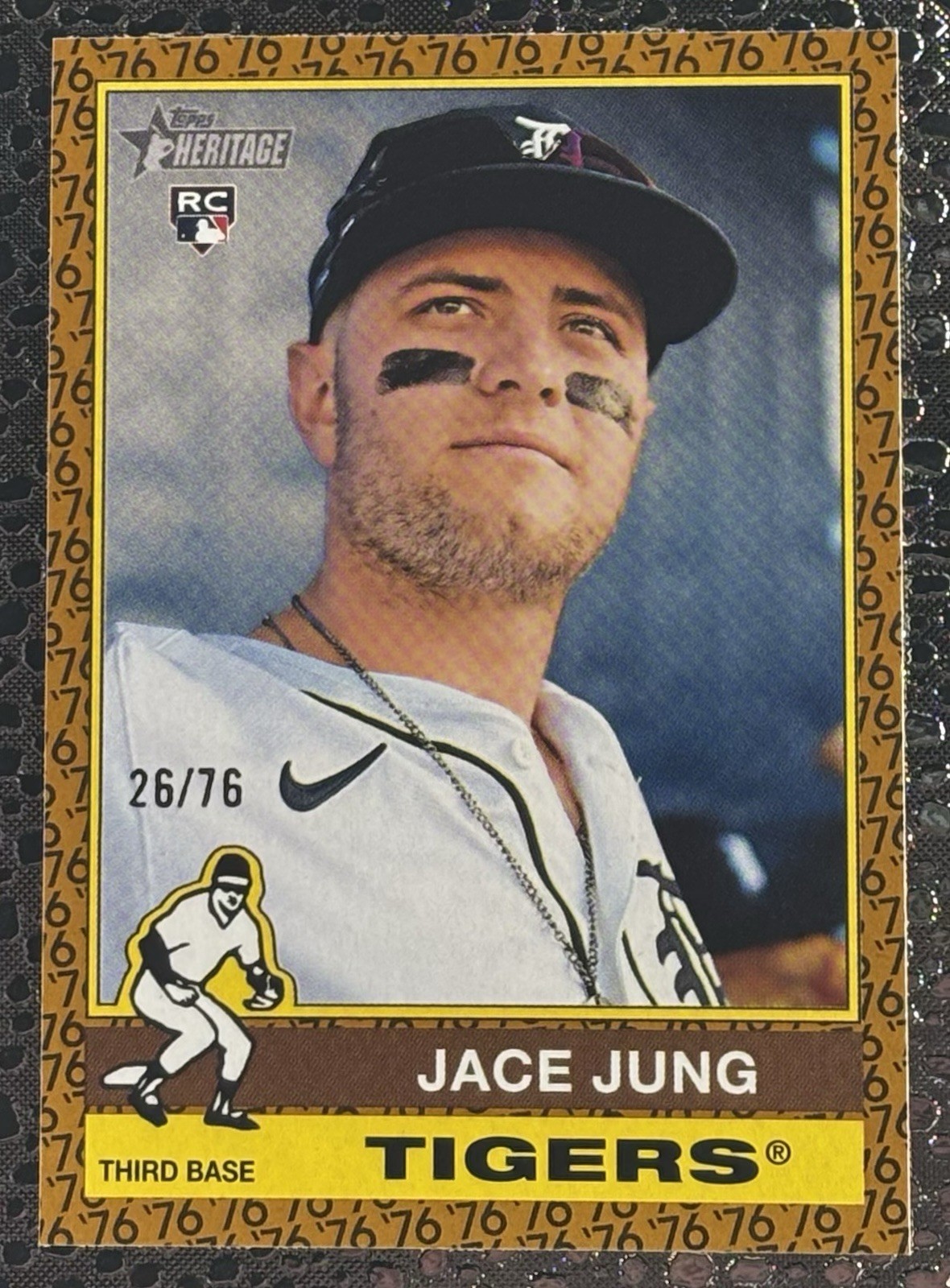Jace Jung 2025 Topps Heritage #71 76 Border /76 RC