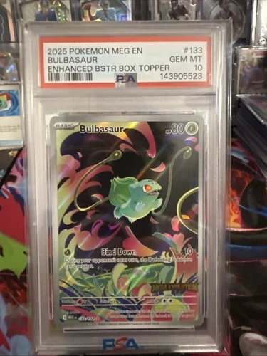 Bulbasaur - 133/132 (Mega Evolution Stamped)  PSA 10