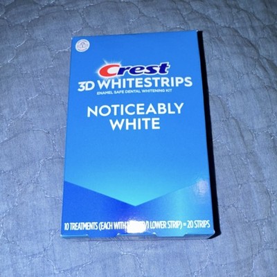 Crest 3D White Whitestrips Noticeably White 10 Treatments 20 Strips No-Slip