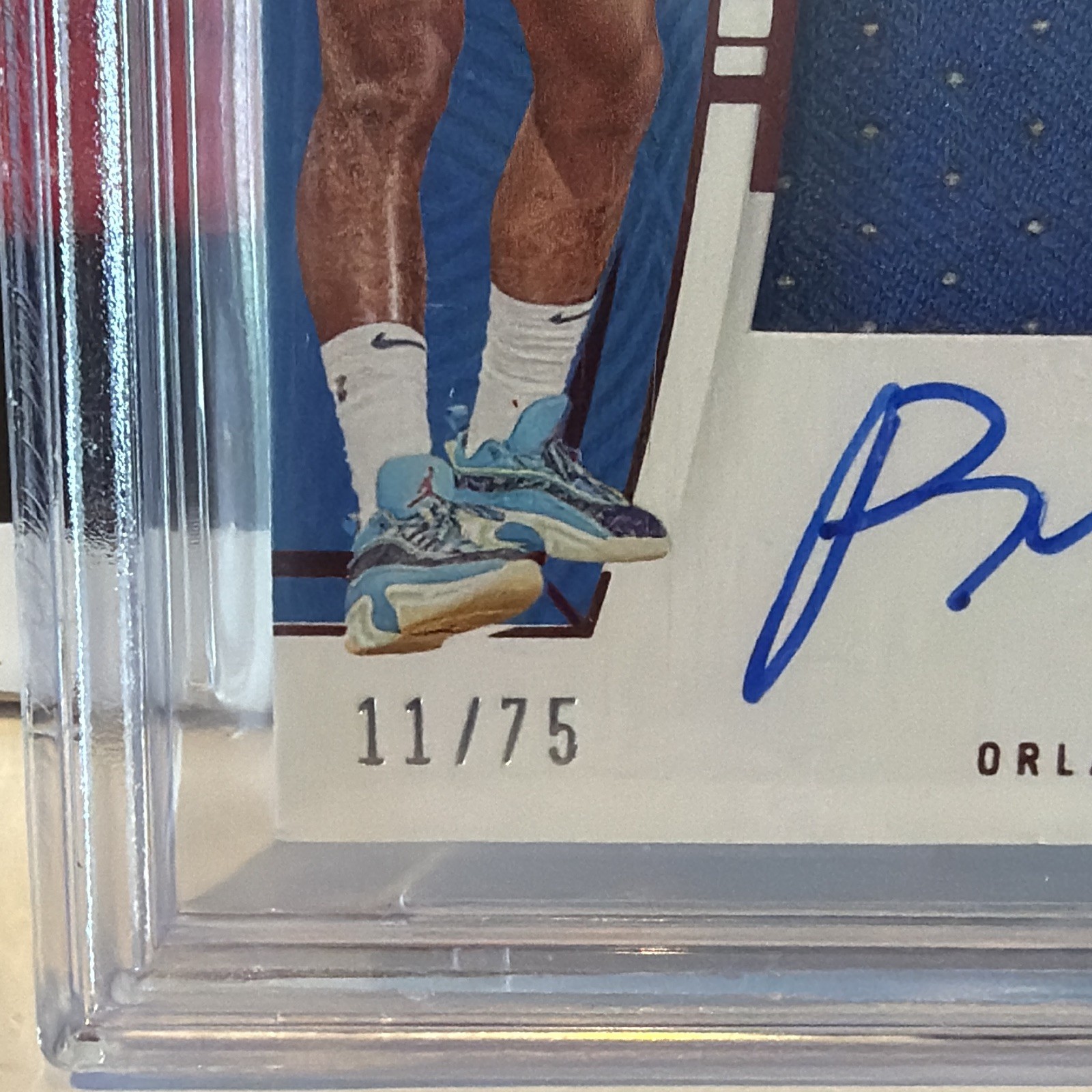 Panini National Treasures 2022-23 Paolo Banchero RPA Red Auto /75 BGS 8 view 3