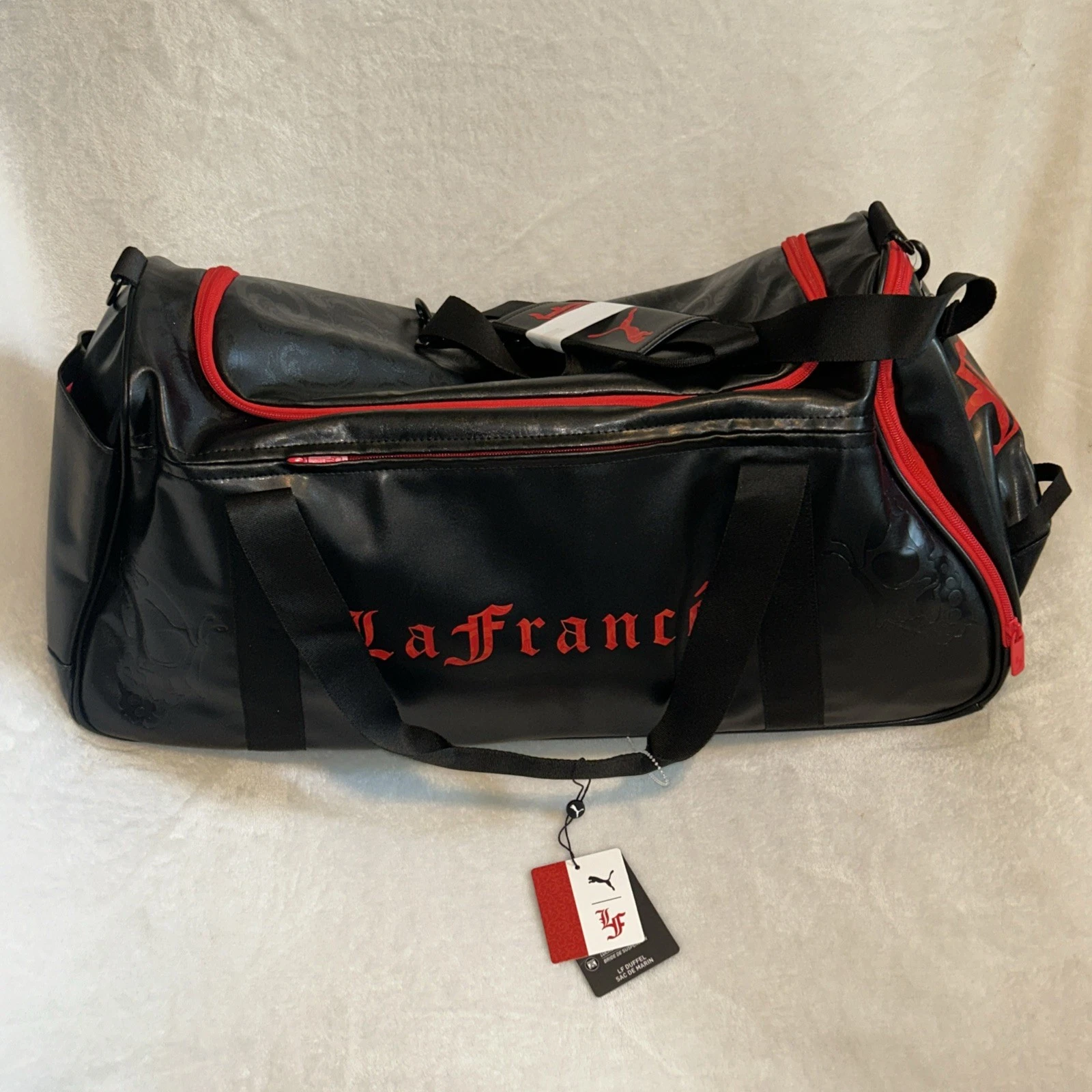 Puma LF 24 pollici borsone OSFA viaggio casual tote bag nero rosso 85985701