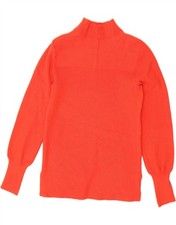 MARKS & SPENCER Womens Turtle Neck Jumper Sweater UK 6 XS Red Viscose CX09