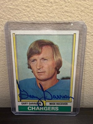Gary Garrison 1974 Topps AUTO#101 San Diego Chargers