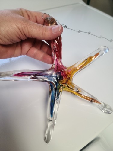 Sammlerstück Luke Adams mundgeblasen Kunstglas Seestern Sonnenfänger - 7,5 Zoll - Bild 3 von 8