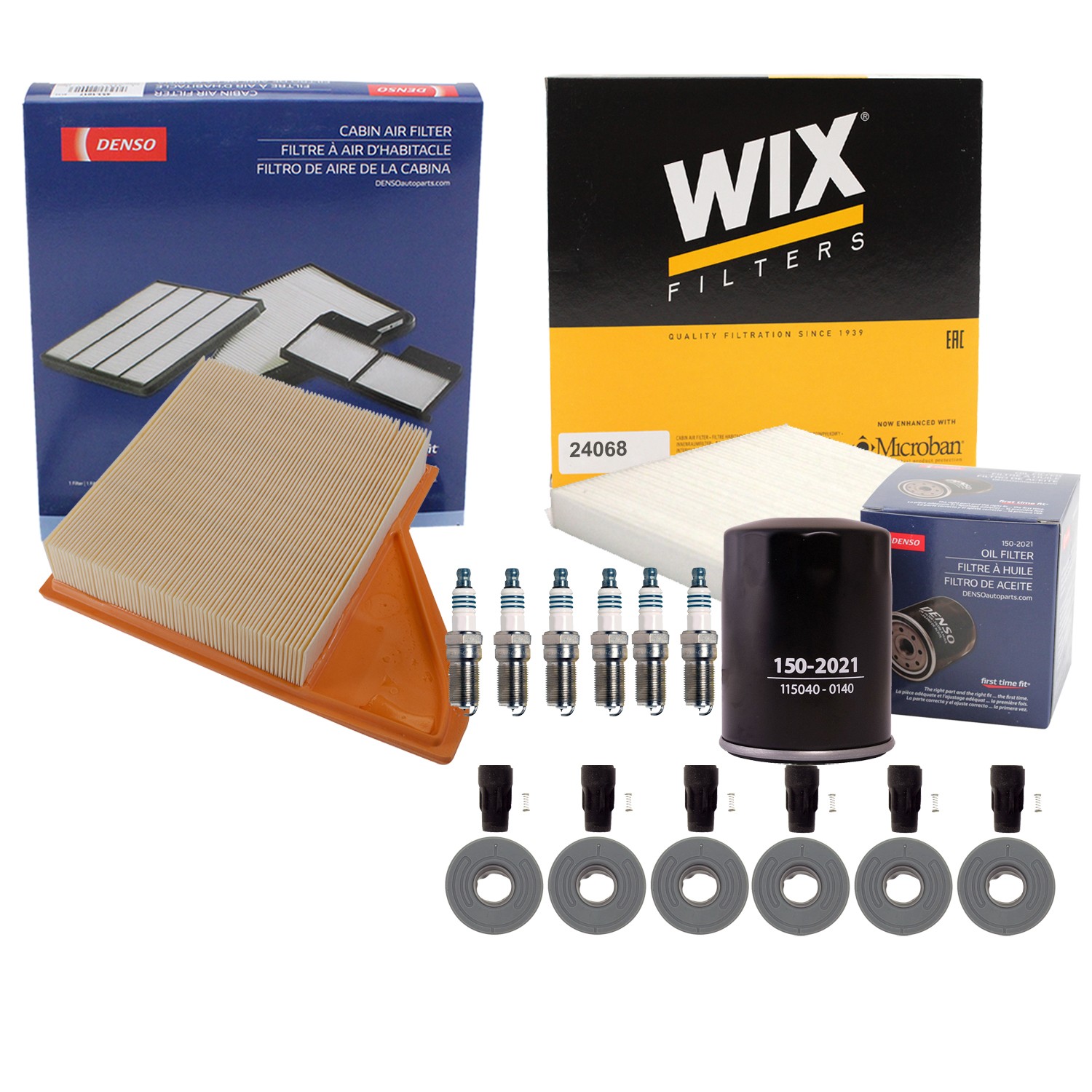 Denso Tune Up Kit NGK 6 Spark Plug  Boots Kit for Ford Mustang 3.7 V6 Vin M 99M