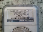 2011-  Silver Eagle NGC  MS-70