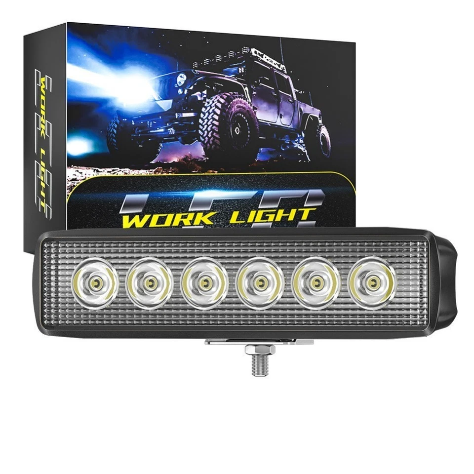 LED Work Light Bar 6 Inch 12V Fog Headlight for Car Motorcycle Truck Off Road - Image 2 of 4