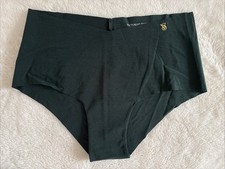 Victoria's Secret Panties Cheeky Panty No Show Dark Green Gold VS Logo Medium M