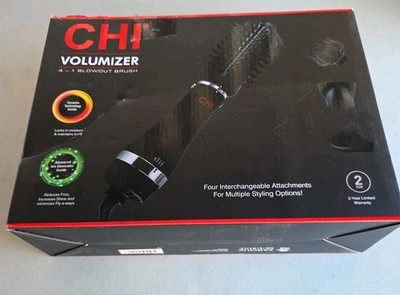 CHI Volumizer 4-in-1 Blowout Brush/Hair Dryer Creates Smooth/Silky & Shiny Hair