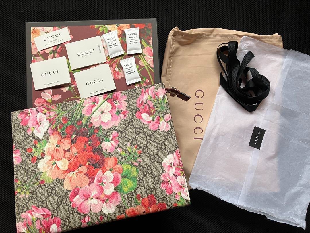 Floral Gucci Bloom Pouch Pink Gucci Blooms Large Pouch Store