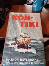 Kon-Tiki By Thor Heyerdahl 1950 1st BCE HCDJ Six Men Cross The Pacific On A Raft