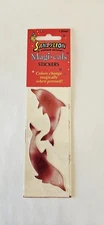 Vtg 80s Sandylion Stickers Magi-cals Red Dolphins color changing oilies 