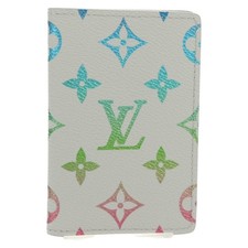 LOUIS VUITTON Multicolor Organizer De Poch Card Case Gray M13910 LV Auth 136...
