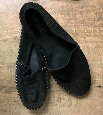 Adam Tucker Me Too Shoes 7.5 Seaside Perforated Slip On Loafer Flats Black