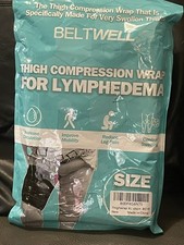 Beltwell Adjustable Thigh Compression Wraps For Lymphedema XL SHORT Black New