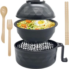 33Oz Microwave Ramen Cooker,Ramen Bowl Set,Instant Noodles Bowl