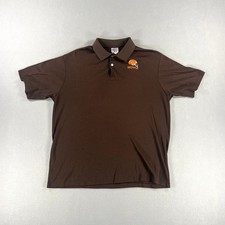 Vintage 80s Garan Cleveland Browns Polo Mens Size (L) Made In USA Preppy FLAW