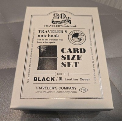 TRAVELERS Notebook Limited Card Size 20th Anniversary Set Black JAPAN NEW F/S