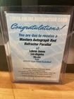 23/24 Topps Finest LeBron James True Red Refractor Auto /5 Redeemed Redemption