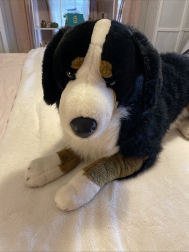 Vintage Prima E&J Classic Plush Bernese Mountain Dog Huge 27" Brown Black Puppy - Picture 3 of 6