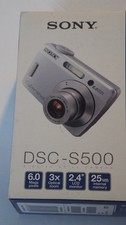NEW Sony Cybershot digital camera DSC-S500 Silver 6.1MP 3X optic zoom