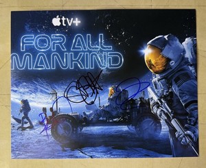 FOR ALL MANKIND Signed Promo Print Joel Kinnaman, Shantel VanSanten Jodi Balfour
