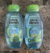 Garnier Whole Blends Shampoo 12.5 oz Coconut Water & Aloe Vera Lot of 2 New