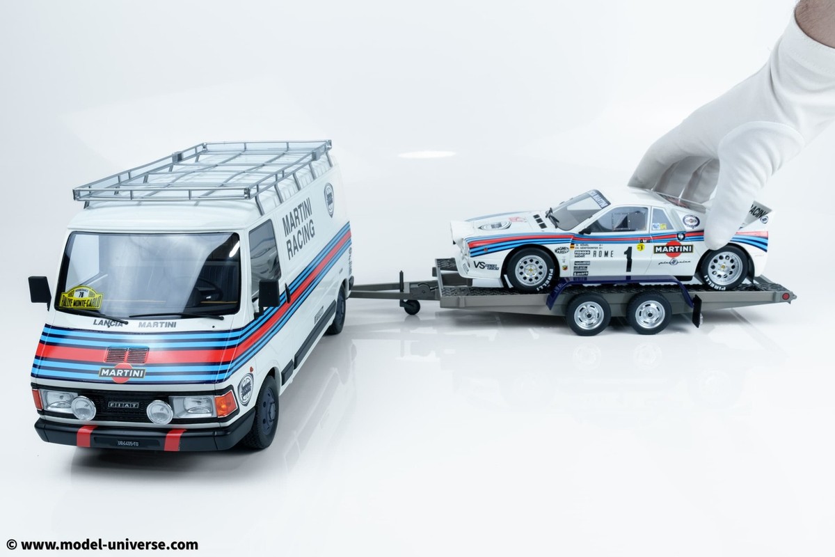 Otto Mobile - 1:18 3-Car Set: Fiat 242, Lancia 037 with Trailer