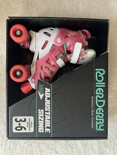 Girls  Adjustable Roller Skates   Size 3  6   Roller Derby